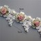 1 Yard Vintage Gold Pearl Rose Flowers Embroidered Lace Trim Fabric Floral Appliques Lace Ribbon Bridal Ornaments Handmade DIY Sewing Supplies Craft for Costume Hat Decoration 1.96" Wide